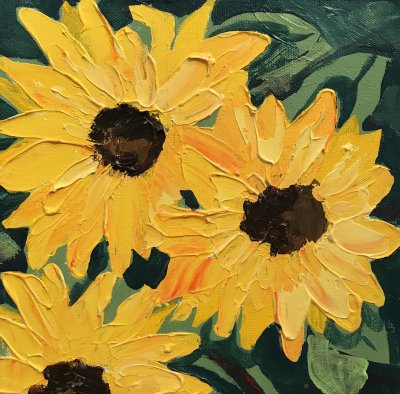 John Holladay - Sunflowers #2 10 x 10