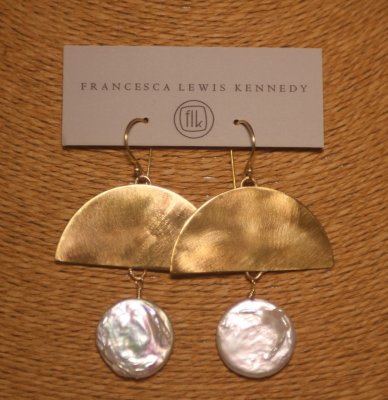 Francesca Lewis Kennedy - Bold Brass with Round Pearls and Vermeil