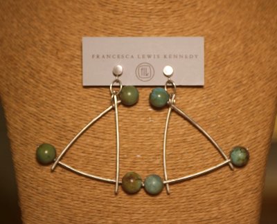 Francesca Lewis Kennedy - Rustic Turquoise Sterling Triangles