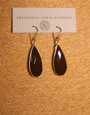 Francesca Lewis Kennedy - Black Onyx Ovals set in Vermeil