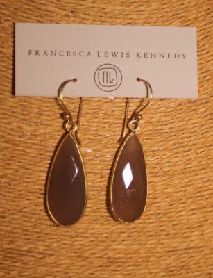 Francesca Lewis Kennedy - Gray Chalcedony Ovals set in Vermeil