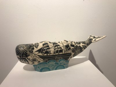Abbey Kuhe - Whale in Teal Water