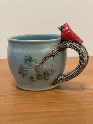 Carol Arrowsmith - Cardinal Mug Looking In