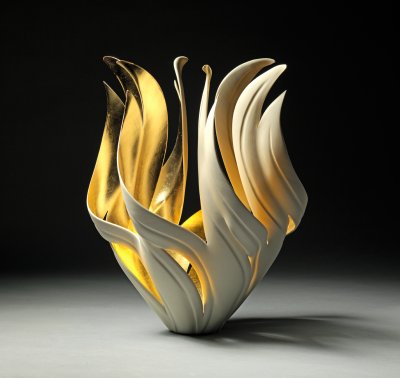 Jennifer McCurty - Gilded Torch Vessel