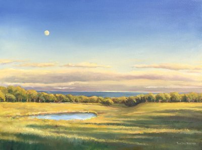 Teek Eaton - Koch - Spring Moonrise at Keith Farm