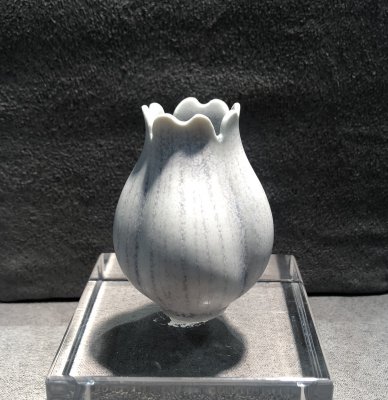 Sandra Byers - Robin's Egg Blue 3 Ribbed Swirl