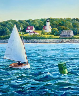 Teek Eaton - Koch - Sailing Off West Chop Lighthouse