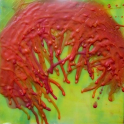 Ellyn Weiss - Seascape Red on Green