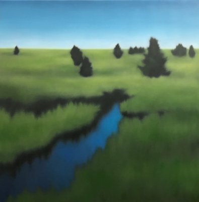 Christie Scheele - Summer Marsh with Junipers