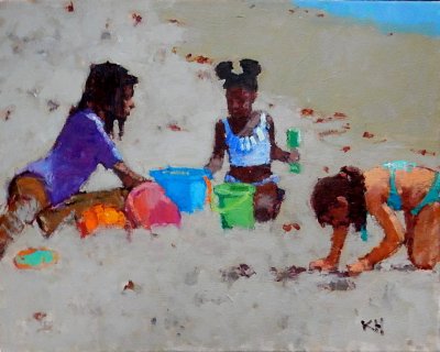 Kate Huntington - Three Friends on a Beach