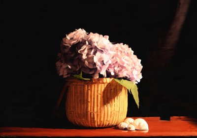 Louisa Gould - Vineyard Hydrangeas and Shells