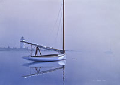 Ovid Osborn Ward - Cat Boat in Fog #1