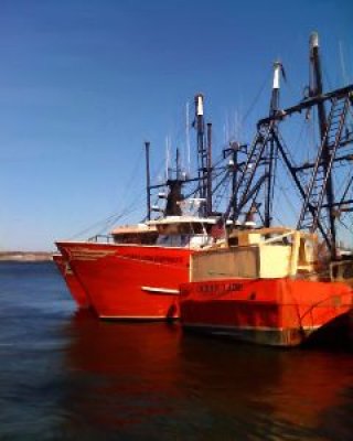 Louisa Gould - Red Fishing Boats