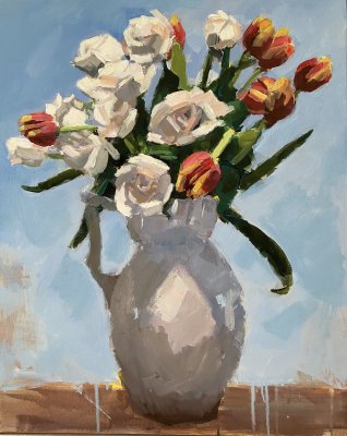 Mary Parkman - Roses and Tulips