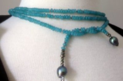 Joan Rusitzky - Turquoise Crystal Faceted Beads 