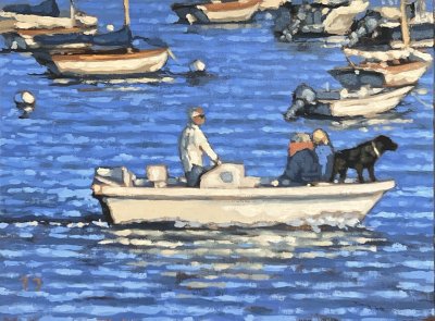 Ryan Black  - Black Dog in Boat