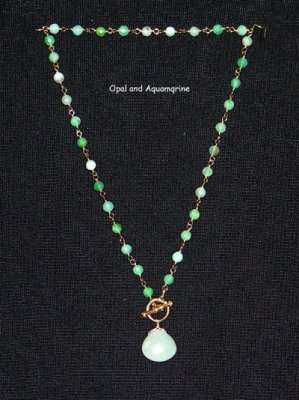 Rani Connor - Opal and Aquamarine Necklace