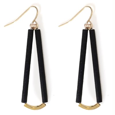 Irene Wood - Monolith Black Earrings